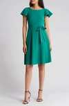 Calvin Klein Comm Tie Waist Dress In Meadow