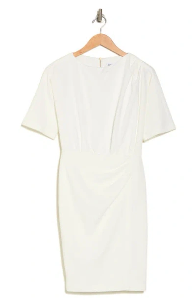 Calvin Klein Dolman Sleeve Sheath Dress In White