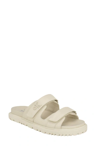 Calvin Klein Donnie Slide Sandal In New Chic Cream