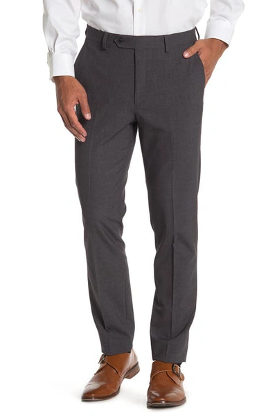 Calvin Klein Grey Sharkskin Skinny Tapered Trousers In Charcoal