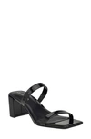 Calvin Klein Kater Slide Sandal In Black Patent - Faux Patent Leather With