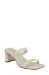 Calvin Klein Kater Slide Sandal In Ivory Patent - Faux Patent Leather With