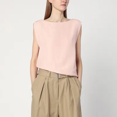 Calvin Klein Light Pink Blouse In Linen Blend