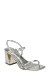Calvin Klein Linella Sandal In Silver Mirror Metallic - Manmade