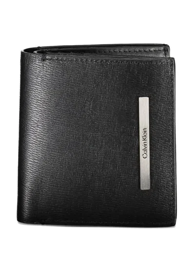 Calvin Klein Logo-plate Bifold Wallet In Black