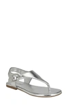 Calvin Klein Moraca Ankle Strap Sandal In Silver