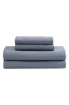 Calvin Klein Organic Earth Cotton Sateen Sheet Set In Blue