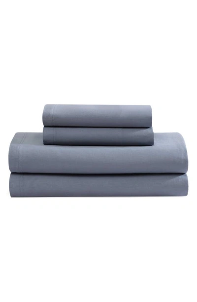 Calvin Klein Organic Earth Cotton Sateen Sheet Set In Blue