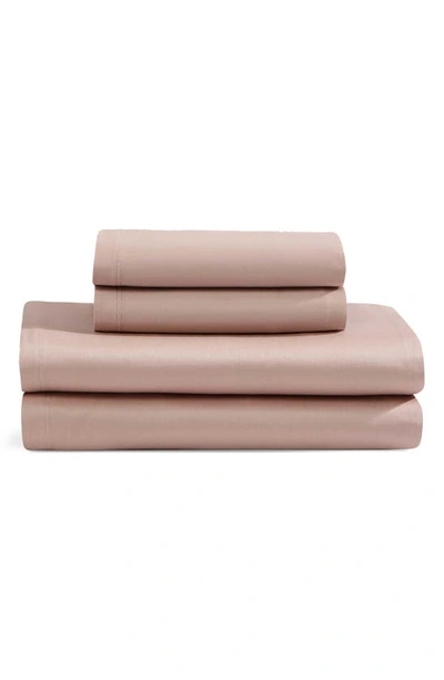 Calvin Klein Organic Earth Cotton Sateen Sheet Set In Light Pink