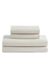 Calvin Klein Pearl Edge 300 Thread Count Sateen Sheet Set In Ivory