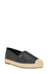 Calvin Klein Popular Espadrille Flat In Black - Faux Leather Polyurethane