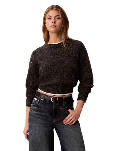 Calvin Klein Sweaters Grey In Brown
