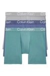Calvin Klein Ultra-soft Modern 3-pack Stretch Modal Boxer Briefs In Ln9 Blue I