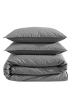 Calvin Klein Washed Percale Comforter & Shams Set In Grey