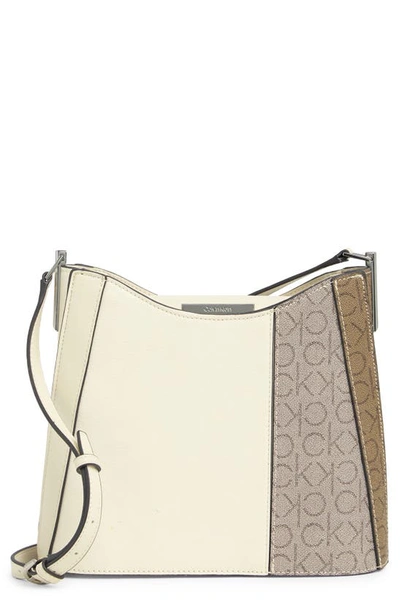 Calvin Klein Wren North/south Crossbody Bag In Cherub White/khaki