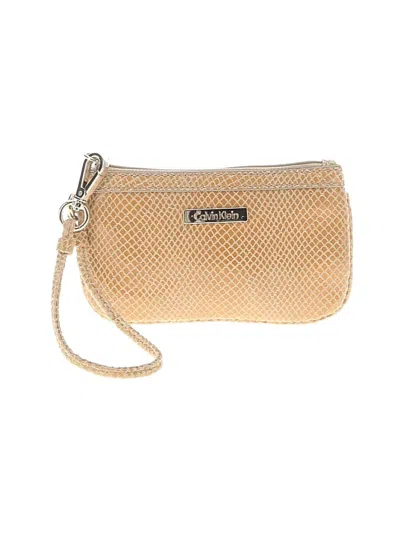 Pre-owned Calvin Klein Wristlet In Gold