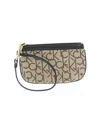 Pre-owned Calvin Klein Wristlet In Gray