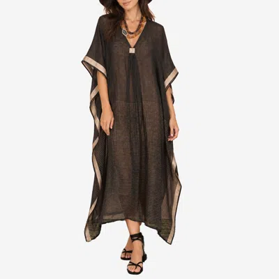 Calypso St Barth Calypso St. Barth Kerala Linen Kaftan In Black