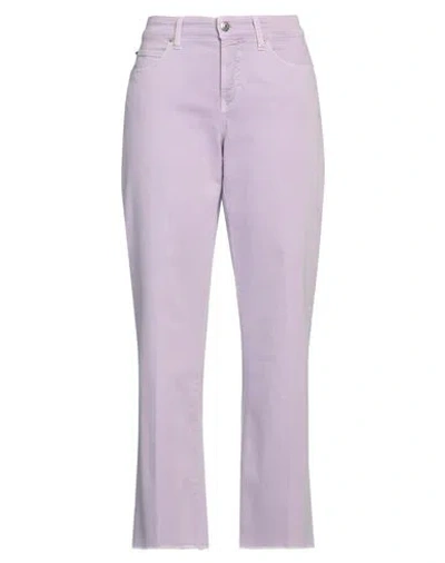Cambio Woman Jeans Lilac Size 8 Cotton, Elastomultiester, Elastane In Purple