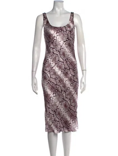 Pre-owned Cami Nyc Silk Midi Length Dress W/ Tags In Pink