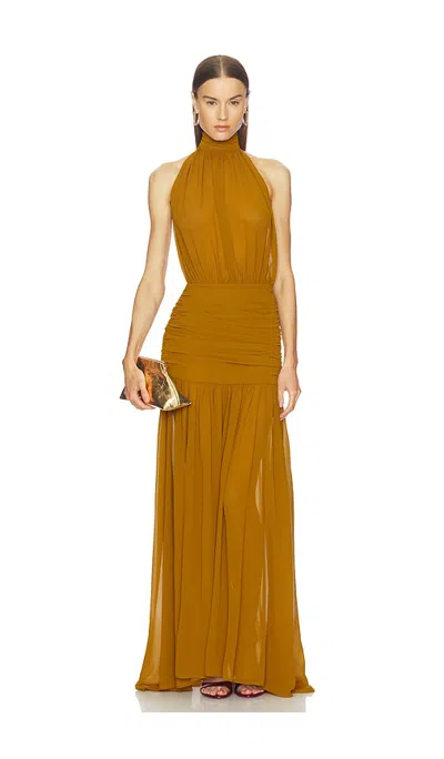 Camila Coelho Yaritza Gown In Chartreuse