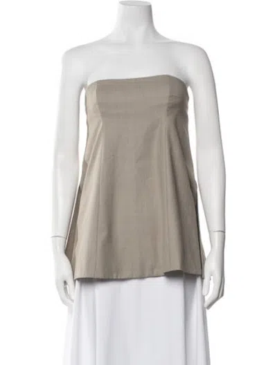 Pre-owned Camilla And Marc Strapless Top In Neutrals