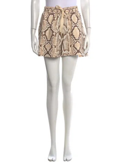 Pre-owned Camilla Animal Print Mini Shorts In Yellow