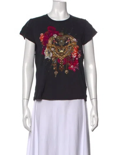 Pre-owned Camilla Graphic Print Crew Neck T-shirt In Black