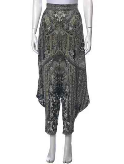 Pre-owned Camilla Graphic Print Wide Leg Pants In Multicolor