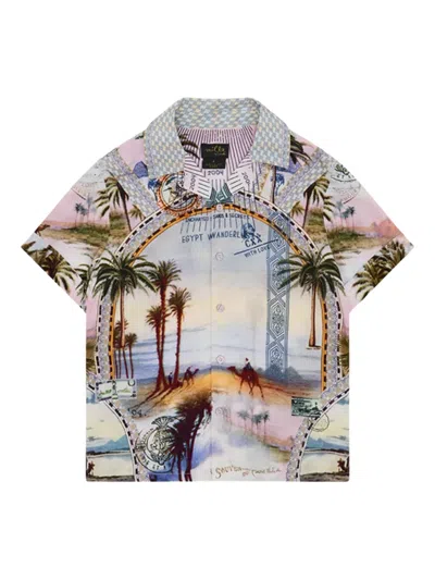 Camilla Kids' Graphic-print Modal Shirt In Multi