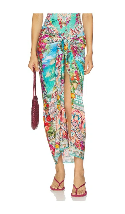 Camilla Multi Wear Long Sarong In Meet Me In Mallorca