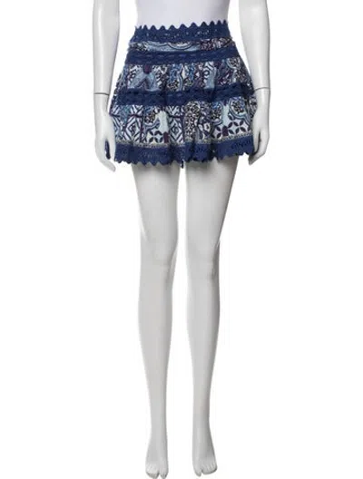 Pre-owned Camilla Paisley Print Mini Skirt In Purple