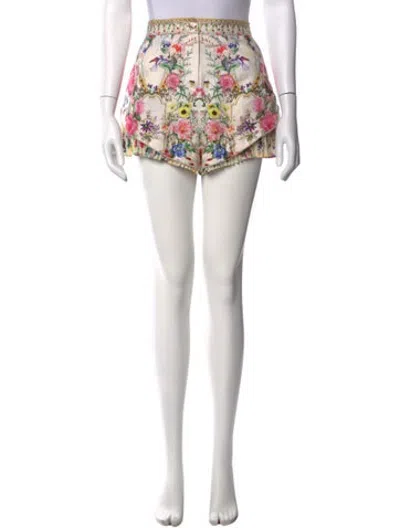 Pre-owned Camilla Silk Mini Shorts In Blue