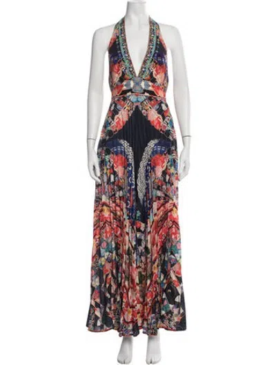 Pre-owned Camilla Silk Printed Jumpsuit In Red