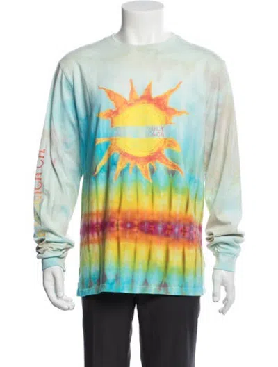 Pre-owned Camp High Tie-dye Print Crew Neck T-shirt In Blue