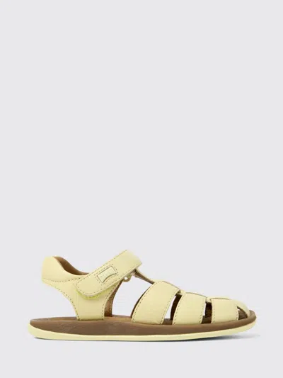 Camper Kids'  Bicho Leather Sandals In Yellow
