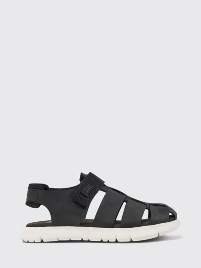 Camper Kids'  Oruga Suede Sandals In Black