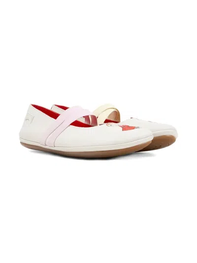 Camper Babies' Twins Elasticated Ballerinas In White