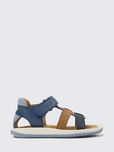 Camper Kids'  Twins Leather Sandals In Blue