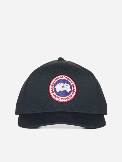 Canada Goose Arctic Disc Nylon Baseball Cap In Black