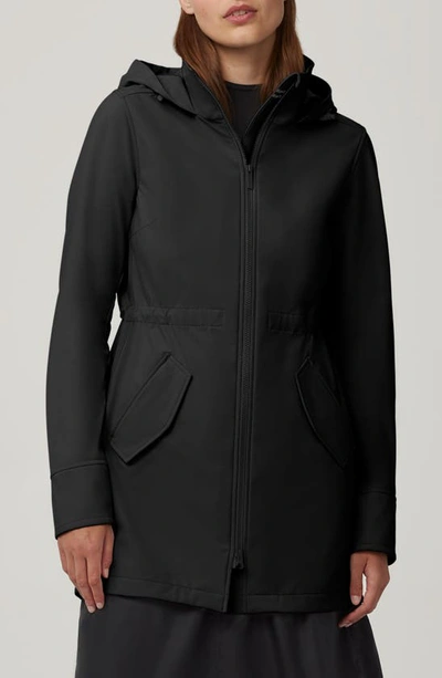 Canada Goose Avery Water Repellent Hooded Jacket In Black - Noir