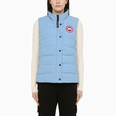 Canada Goose Freestyle Light Blue Nylon Waistcoat Women