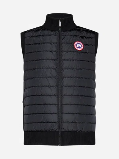 Canada Goose Hybridge Quilted Nylon And Wool Waistcoat In Black
