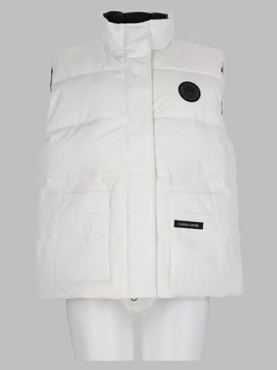 Canada Goose Ladies Legacy Freestyle Down Vest - Hip Length In White