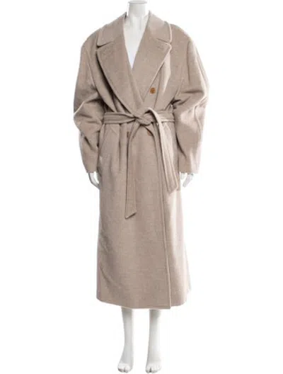 Pre-owned Canali Alpaca Coat In Neutrals