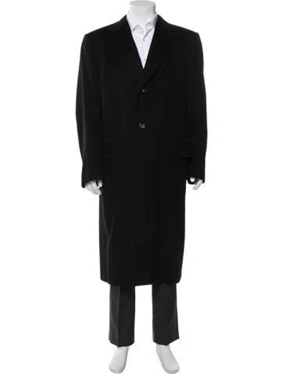 Pre-owned Canali Cashmere Overcoat In Black