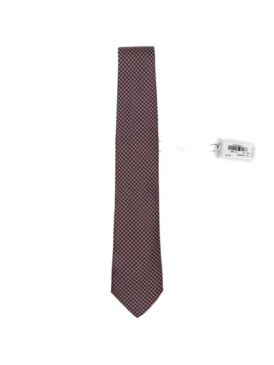 Canali Geometric-pattern Tie In Brown