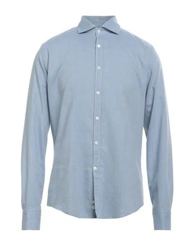 Canali Man Shirt Sky Blue Size Xl Cotton