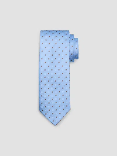 Canali Men's Herringbone Neat Silk Tie In Blue