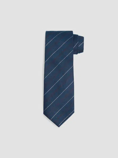 Canali Men's Retro Stripe Silk Tie In Blue